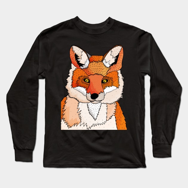 Foxy Long Sleeve T-Shirt by Swadeillustrations